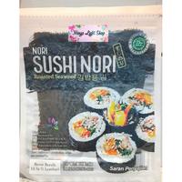 Gambar Paket nori sushi 5 lembar + bambu penggulung sushi seaweed halal murah dari Maya Light Electro undefined 2 Tokopedia