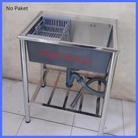 Gambar Bak cuci piring kitchen sink stainless set portable 6045 set rak - PAKET 1 dari Depok Sanitary Store undefined 2 Tokopedia