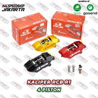 Gambar Kaliper RCB 4 Piston Tipe R1 Series Universal / Semua Motor 4P caliper - VARIAN dari Arcspeedshop Jakarta undefined 2 Tokopedia
