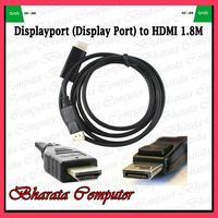 Gambar Kabel Converter Display Port DP to HDMI / DisplayPort to HDMI 1.8M dari Bharata Komputer undefined 1 Tokopedia