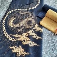 Gambar Kain Batik Pekalongan Katun Motif Naga Dragon 2 Meter Hitam Cokelat dari Batik Rhizqy Pekalongan undefined 1 Tokopedia