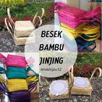 Gambar Besek Jinjing Bambu - Besek Jinjing Warna - Besek Jinjing 18x18 - polos, 18x18 dari terashijau12 undefined 1 Tokopedia