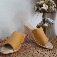 Gambar Sandal Wanita Sandal Selop Wedges Kulit Asli Garut dari RM KULIT undefined 4 Tokopedia