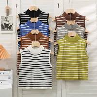 Gambar Tanktop Sleeveless Wanita Knit Stripes Becca Top Korea Kekinian - Army dari Klay Shop 25 undefined 1 Tokopedia