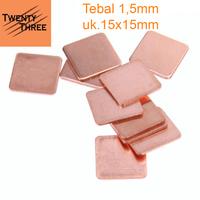 Gambar Thermal Pad Copper Plate 15x15x1,5mm Plat Tembaga Heatsink IC VGA CPU dari TwentyThree 23 undefined 1 Tokopedia