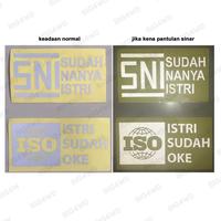 Gambar STIKER KEKINIAN SNI SUDAH NANYA ISTRI / ISO ISTRI SUDAH OKE - PUTIH dari BIG4WD undefined 1 Tokopedia