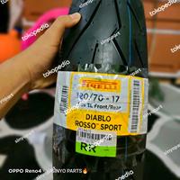 Gambar BAN PIRELLI DIABLO ROSSO SPART 120/70-17 TUBLESS ORIGINAL SOFT COMPOUN dari SINYO PARTS KAWASAKI undefined 1 Tokopedia