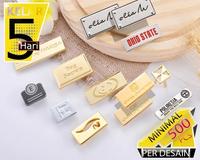 Gambar Jual label plat kantong custom unik bahan logam merk tas Bekasi Bogor dari JURAGAN_PRODUK_CUSTOM undefined 1 Tokopedia