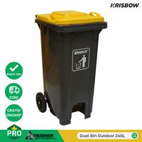 Gambar Krisbow Dust Bin Outdoor 240Ltr Pedal Injak Roda/Tempat Sampah Besar dari Ayrusshop Toko Perkakas undefined 1 Tokopedia
