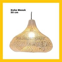 Gambar [Murah]Lampu hias Gantung anyaman  Rotan Bambu Kuba Masuk 50cm+base/kop lampu - 40 Cm dari Rajalistrik57 undefined 3 Tokopedia