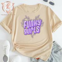 Gambar BAJU WANITA KAOS KATUN CEWEK PREMIUM FUNGKY GURLS S-M-L-XL-XXL-3XL-4XL - Merah Muda, L dari VS vioreen store undefined 5 Tokopedia