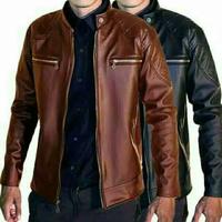 Gambar Star Jaket kulit pria hitam/coklat model terbaru bisa COD - Hitam dari Asgar leather store undefined 1 Tokopedia