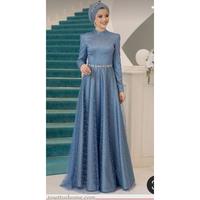 Gambar gaun pesta muslimah elegan - salem, M dari Lubisyahhijabfashion undefined 1 Tokopedia