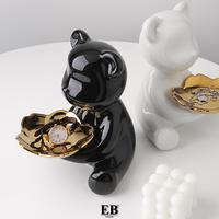 Gambar Patung Beruang Unik / Hiasan / Tray Bear Figurine EB Home 369/3-4 dari EB Home Decor & Living undefined 1 Tokopedia