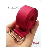 Gambar Strap Belt Tali Latihan Yoga panjang 3 m Bahan Nylon - Merah Maroon dari Anahataku undefined 3 Tokopedia