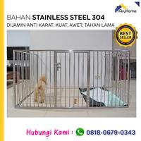 Gambar Kandang Custom pagar hewan / anjing Stainless Steel dari ARYHOMEE undefined 3 Tokopedia