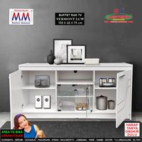 Gambar Credenza Buffet TV Rak Putih Minimalis Lebar 150 cm - Putih dari Distrindo Mebel Jombang undefined 5 Tokopedia