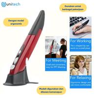 Gambar Unitech Mouse Pen Wireless up to 1200Dpi 2.4Ghz PC Laptop Smartphone - Abu-abu dari Unitech Shop_NEW undefined 4 Tokopedia