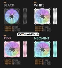 Gambar darkFlash Infinity 8 ARGB PWM 5in1 Pack 120mm ARGB 5v Fan Cooler - Hitam dari Dilligas undefined 2 Tokopedia