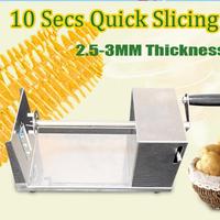 Gambar Stainless Steel Alat Pemotong Kentang Spiral Otomatis Twisted Quick dari AYOLAKOO undefined 1 Tokopedia