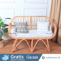 Gambar [TERBARU] Kursi Sofa Rotan Minimalis 2 Dudukan | Tamu Teras Santai dari Mebel Rotan ID undefined 1 Tokopedia