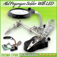 Gambar Alat Pegangan Dudukan Jepitan Solder Penjepit Pcb Kaca Pembesar Lampu dari KASMA STORE undefined 4 Tokopedia