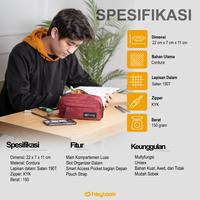 Gambar Tempat Pensil Sekolah Kerja Kotak Pensil Alat Tulis Kantor Pouch Polos - Hitam dari UNGSIRA STORE undefined 3 Tokopedia