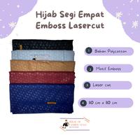 Gambar Hijab Segi Empat Emboss Lasercut - Mustard dari House of Almond undefined 1 Tokopedia