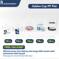 Gambar Cetak Sablon Gelas Plastik Plastic Cup PP Flat/Datar Berbagai Ukuran - 12oz, RB dari Ransom Berkat Cup undefined 3 Tokopedia