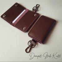 Gambar Dompet key wallet stnk kulit asli gantungan kunci mobil motor coklat - Hitam dari House Of Wallet undefined 5 Tokopedia