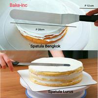 Gambar [Bake-inc] Spatula Lurus Stainless Dekorasi Kue Scrap - LURUS dari Bake-inc undefined 1 Tokopedia
