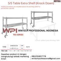 Gambar Tes-120 Stainless Steel Table Extra Shelf / Meja Tambahan Di Atas Work dari wintech professional indonesia undefined 1 Tokopedia