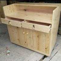 Gambar meja kasir minimalis /meja konter Kayu jati Belanda dengan 2 Laci dari UD SHOFIA FURNITURE undefined 1 Tokopedia
