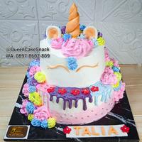 Gambar Kue Ultah Unicorn 2 Tingkat Cake Ultah tingkat Serpong BSD Tangsel - Vanilla Berry dari Queen Cake Snack undefined 1 Tokopedia