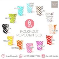 Gambar Polkadot Popcorn Box / Wadah Popcorn / Tempat Pop Corn / Popcorn Cup dari georgi_store undefined 2 Tokopedia
