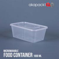 Gambar (25pcs) Jual Thinwall 1000ml Rectangle Transparan microwavable dari Kemasan Garut undefined 1 Tokopedia