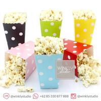 Gambar Polkadot Popcorn Box / Wadah Popcorn / Tempat Pop Corn / Popcorn Cup dari georgi_store undefined 1 Tokopedia