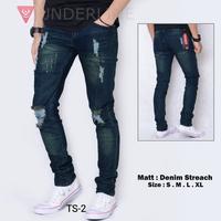 Gambar Celana Jeans Pria Ripped Denim street Size Reguler - TS-1, L dari Tsurayaa storeid undefined 2 Tokopedia