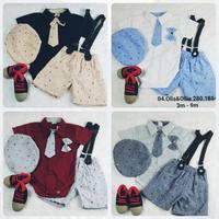 Gambar baju anak laki-laki bayi setelan set topi dan dasi .1 ukuran 3-9 bulan dari Modiz collection undefined 2 Tokopedia