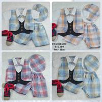 Gambar baju anak laki-laki bayi setelan set topi dan dasi .1 ukuran 3-9 bulan dari Modiz collection undefined 3 Tokopedia