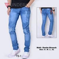 Gambar Celana Jeans Pria Ripped Denim street Size Reguler - TS-1, L dari Tsurayaa storeid undefined 1 Tokopedia