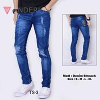 Gambar Celana Jeans Pria Ripped Denim street Size Reguler - TS-1, L dari Tsurayaa storeid undefined 3 Tokopedia