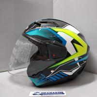 Gambar Helm Zeus ZS-611 Black TT29 Blue yellow Half Face New!! - M dari Bike Master undefined 2 Tokopedia