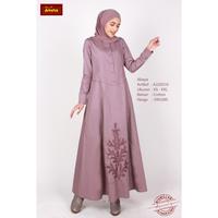 Gambar Abaya simpel bordir Dannis Collection size XS S L M XL XXL | 220310 - Burgundy, XXL dari Dannis Fashion undefined 4 Tokopedia