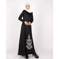 Gambar Abaya simpel bordir Dannis Collection size XS S L M XL XXL | 220310 - Burgundy, XXL dari Dannis Fashion undefined 3 Tokopedia