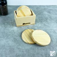 Gambar DADALALA Tatakan Gelas Set Isi 6 + Box Bahan Kayu Pinus 2 Varian - Bulat dari Dadalala undefined 3 Tokopedia