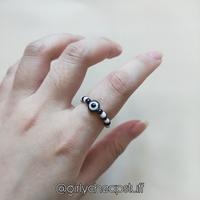 Gambar Cincin Eye Black White Manik Ring Bead Beads Beaded dari Girly Cheap Stuff undefined 1 Tokopedia
