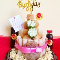 Gambar KUE Pempek Ultah cake kue pempek ulang tahun HALAL 35pcs FREE LILIN - Biru-Tanpakipas, kartu ucapan dari Pempek Mama Ely Tanjung Duren undefined 1 Tokopedia