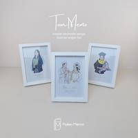 Gambar kado ulang tahun, Graduation, ILUSTRASI WAJAH DENGAN FRAME MINIMALIS dari Flakes Memo undefined 1 Tokopedia