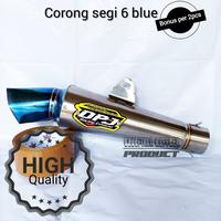 Gambar SLINCER KNALPOT DPJ MODEL SEGI 6 CORONG BLUE MOON SARINGAN SEPAROH dari DFX racing project undefined 1 Tokopedia